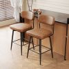 360 ° Rotating Bar Chair Bar Stool bar stools set of 2 piece set with leather cushions and iron brackets