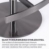 Black Titanium Stainless Steel Bar Stools,Grade Modern Leather Bar Chair with Backrest