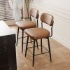 360 ° Rotating Bar Chair Bar Stool bar stools set of 2 piece set with leather cushions and iron brackets