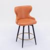 A&A Furniture,Counter Height 25" Modern Leathaire Fabric bar chairs,180° Swivel Bar Stool Chair for Kitchen