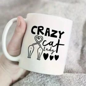 1pc Crazy cat lady mug, pet mom gift, cat lover gift, Cat Mug, Cute Cat Mug, Cat Mom Mug, crazy cat mom mug,