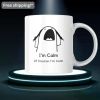 Sarcastic Anxiety Mug - I'm Calm, Of Course I'm Calm | Funny Coffee Mug | Work Humor Gift