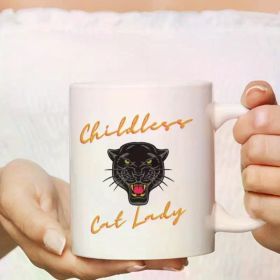 1pc 11 oz, Funny Ceramic mug - 'Childless Cat Lady ' Perfect Gift Coffee Cup room