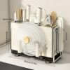 1 Universal Metal Kitchen Knife Holder with Chopping Board Storage, Knife - free. 6 - Slot Large - volume Design