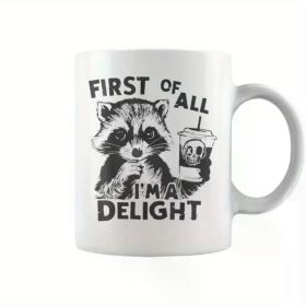 1pc Halloween funny raccoon coffee cup mug, best Halloween gift for friends and family.