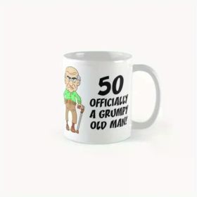 1pc 50 OFFICIACCY A GRUMPY OLD MAN! | Halloween Coffee Mug, best Halloween gift for friends and family.