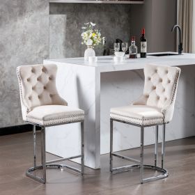 26" Counter Height Bar Stools Set of 2 (Color: as Pic)