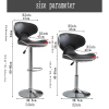 Set of 2 Bar Stools,Height Adjustable bar Chair with 360 Degree Option can be Used in Bars, counters, Kitchens, etc